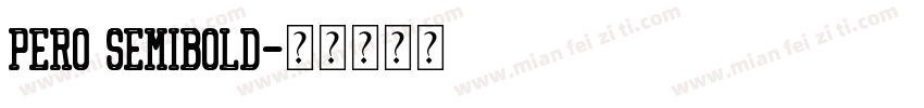Pero Semibold字体转换